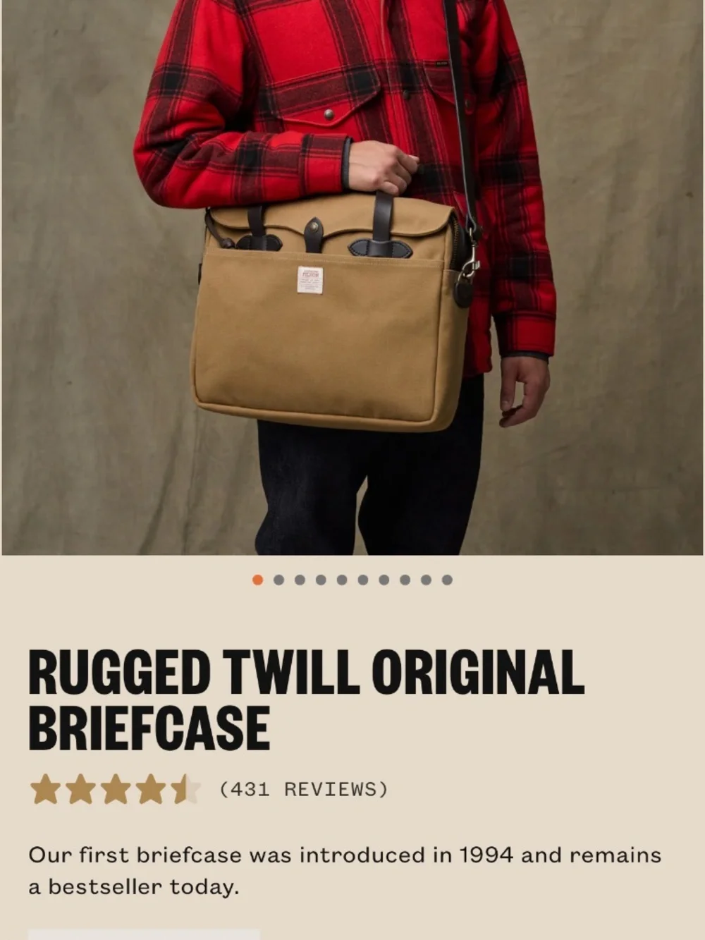 Filson Rugged Twill Original Briefcase – Barely Used